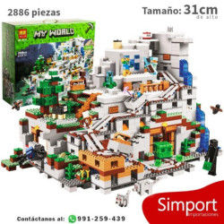 Mina en la montaña - 2886 piezas - Minecraft