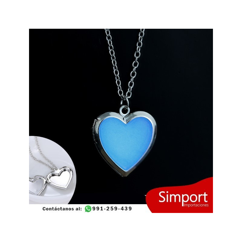 marco de corazón luminoso blue