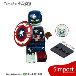 Capitán América Zombie - Marvel - Minifigura