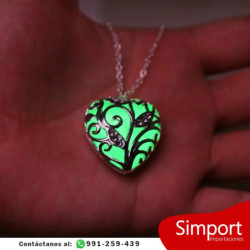 Corazón fosforescente luminoso (verde)