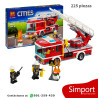 Camión de bomberos con escalera - 225 piezas - City