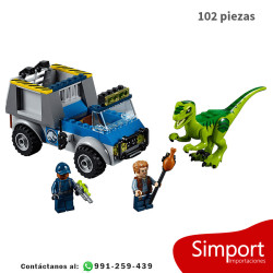 Camión de rescate del Raptor - 102 piezas - Jurassic World