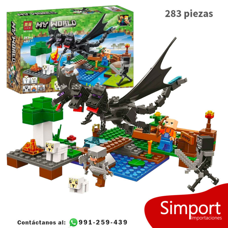 Batalla con el dragón negro  - Minecraft - 283 piezas