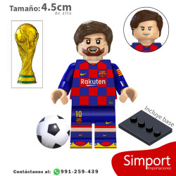 Lionel Messi - Barcelona con copa - Futbol - Minifigura