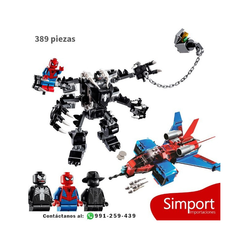 Spider Man vs Venom Mech - 389 piezas